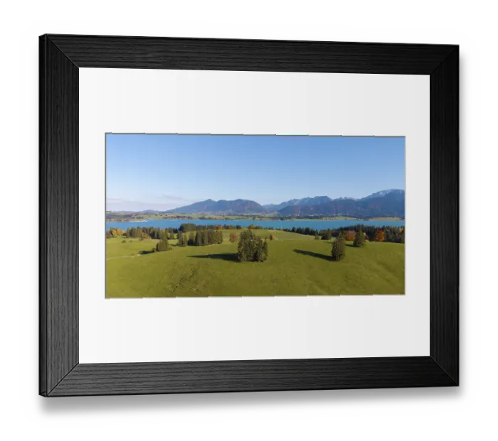 Framed Print : Idyllic landscape with Forggensee Framed Print : Idyllic landscape with Forggensee