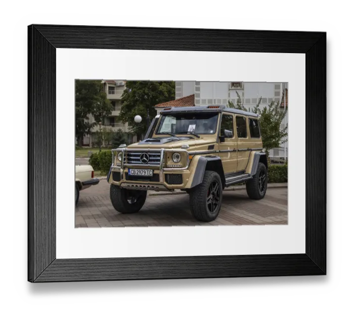 Framed Print : Mercedes G550 2017 on Classic cars event in Pomorie