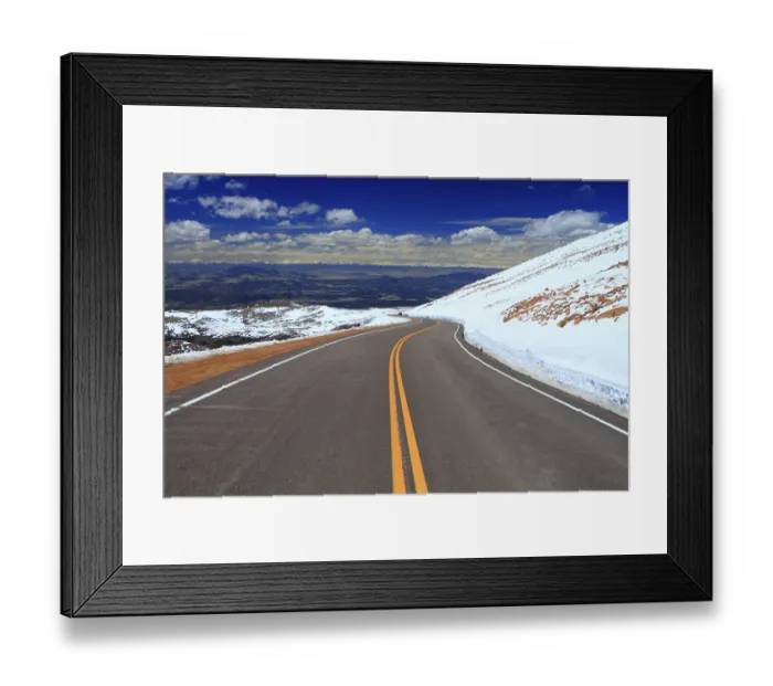 Framed Print : Road through Pikes Peak mountain of Colorado, USA Framed Print : Road through Pikes Peak mountain of Colorado, USA