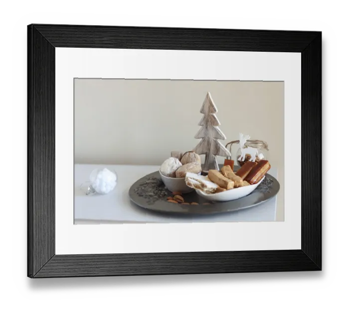 Framed Print : Turron, mantecados and polvorones typical spanish christmas sweets