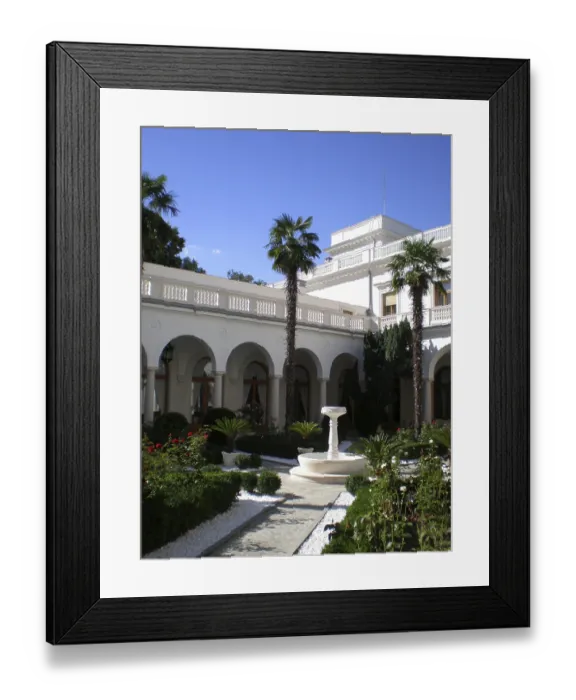 Framed Print : The Italian Courtyard, with its unique