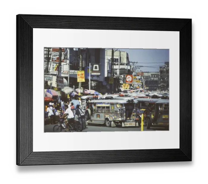 Framed Print : Jeepney, minibuses and other vehicles Framed Print : Jeepney, minibuses and other vehicles