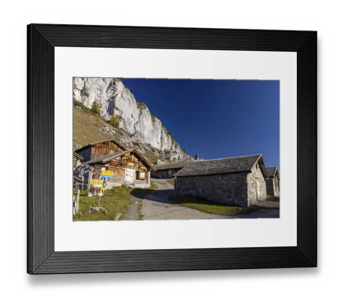 Framed Print : Hutten, Siedlung Ai, Leysin Framed Print : Hutten, Siedlung Ai, Leysin
