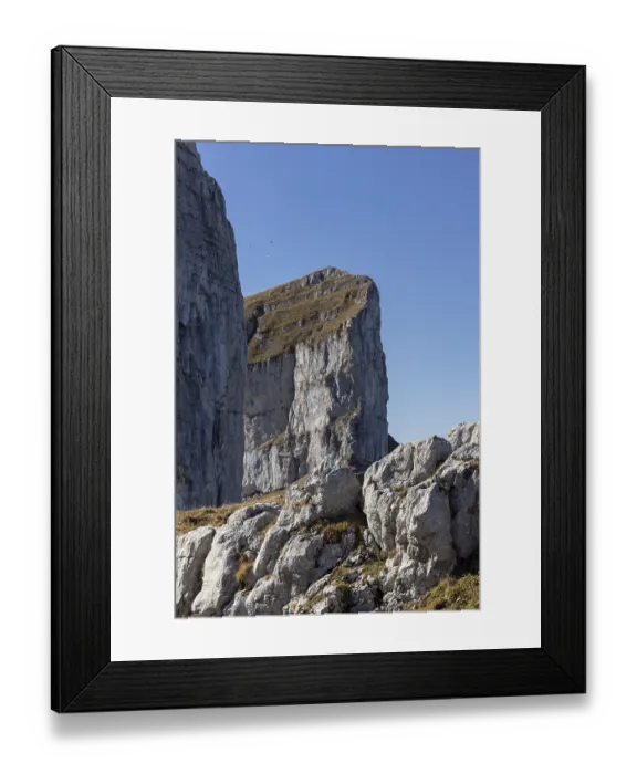 Framed Print : Tour d'Ai and Tour de Mayen with tightrope artist Framed Print : Tour d'Ai and Tour de Mayen with tightrope artist