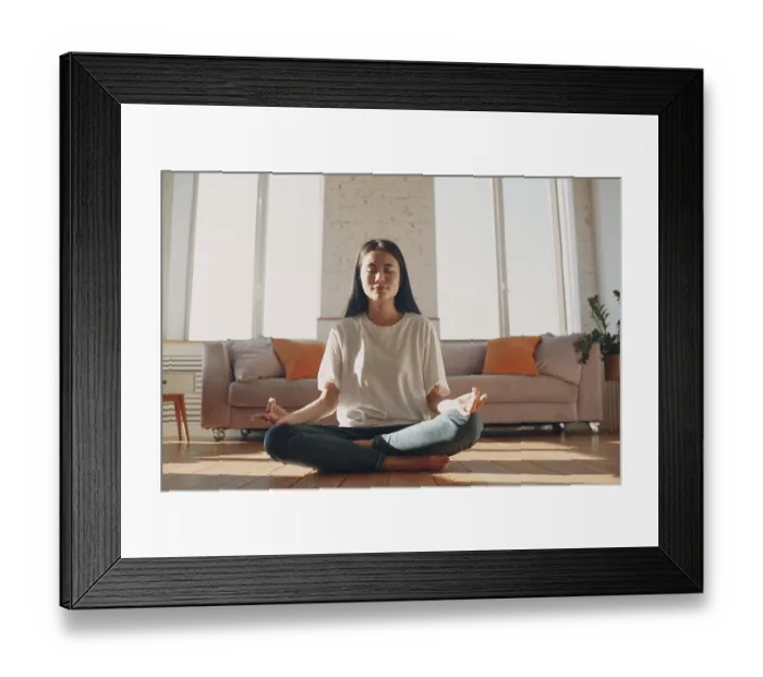 Framed Print : Asian woman doing yoga Framed Print : Asian woman doing yoga