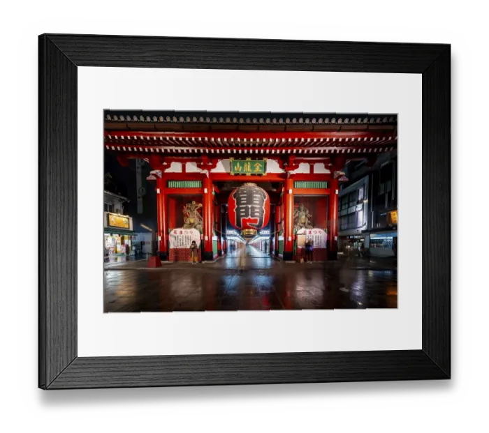 Framed Print : Illuminated Thunder Gate Kaminarimon of Asakusa Shrine or Senso-ji Temple Framed Print : Illuminated Thunder Gate Kaminarimon of Asakusa Shrine or Senso-ji Temple