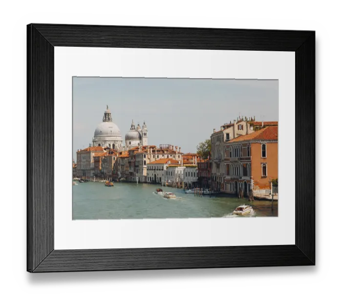 Framed Print : Old cathedral of Santa Maria della Salute and Grand Canal in Venice