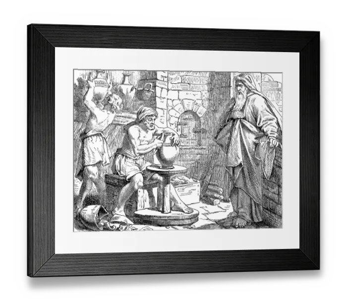 Framed Print : Go down to the potter's house