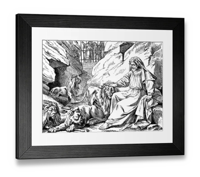 Framed Print : Daniel in the Lion's Den, The Prophet Daniel