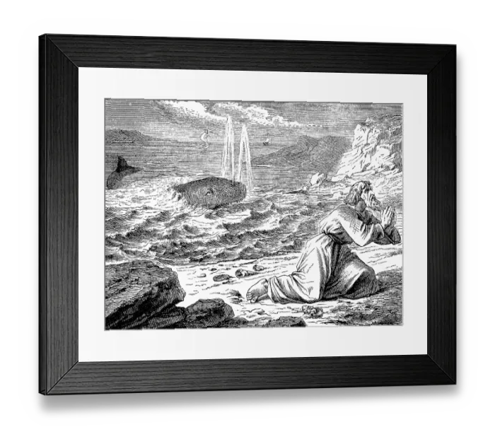 Framed Print : Jonah's salvation, The Prophet Jonah Framed Print : Jonah's salvation, The Prophet Jonah