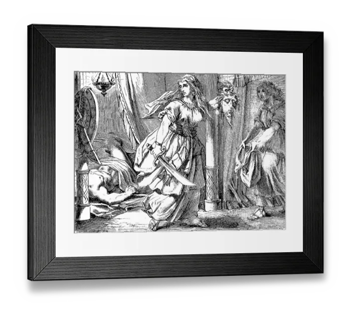 Framed Print : Judith beheading Prince Holofernes