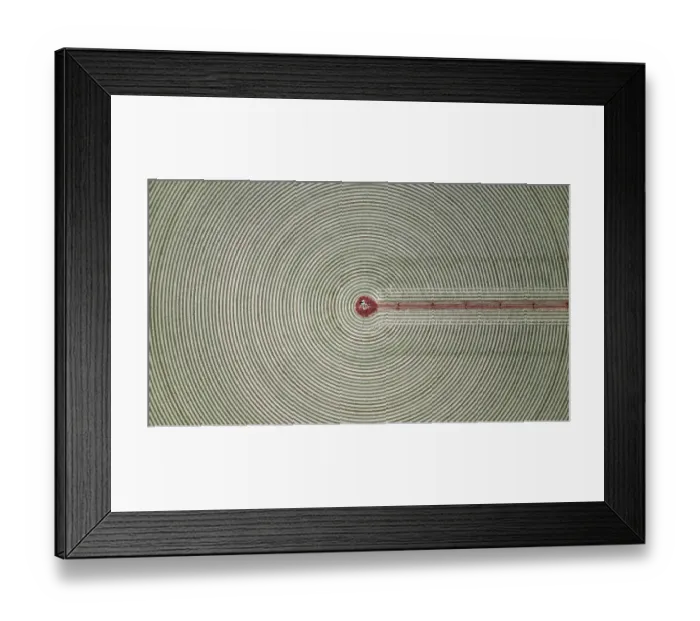 Framed Print : Green circular fields in the outback of Western Australia