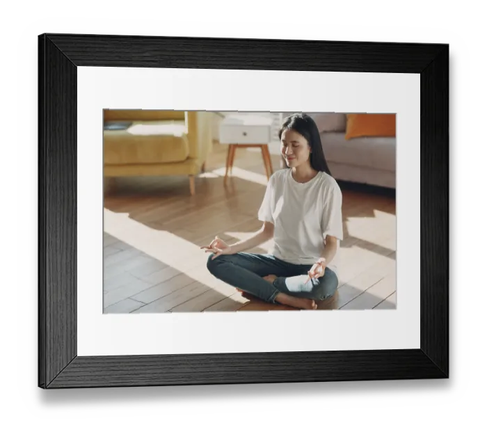 Framed Print : Asian woman doing yoga Framed Print : Asian woman doing yoga