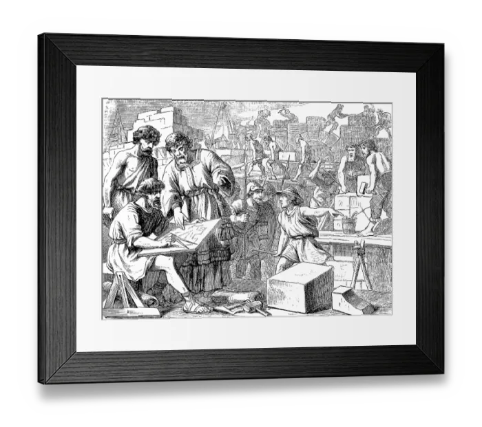Framed Print : The walls of Jerusalem are built