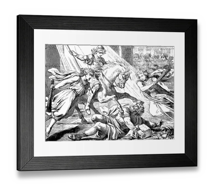 Framed Print : Heliodorus wants to plunder the temple treasure
