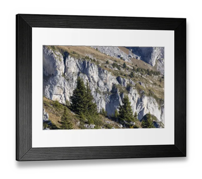 Framed Print : Karst cliffs climbing to the Tour de Mayen
