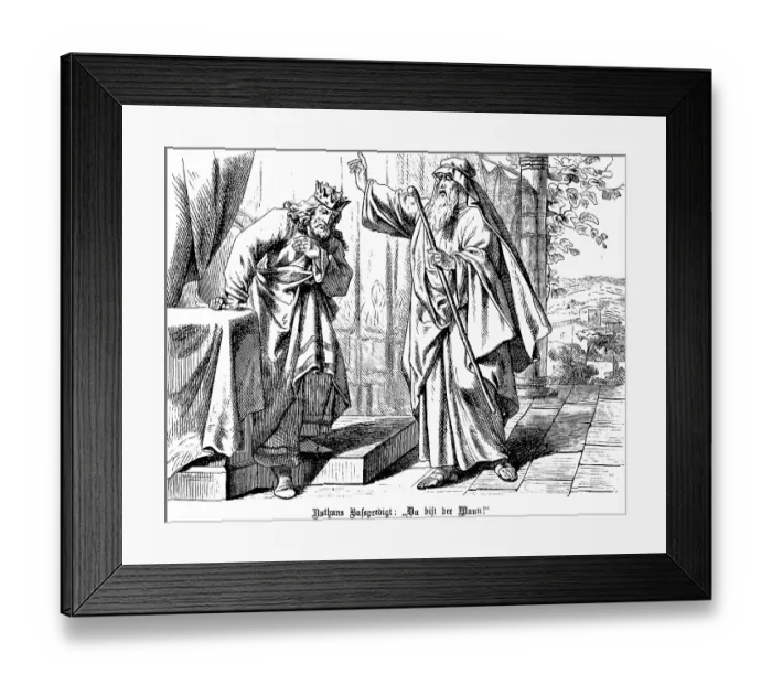 Framed Print : Nathan's repentance and repentance