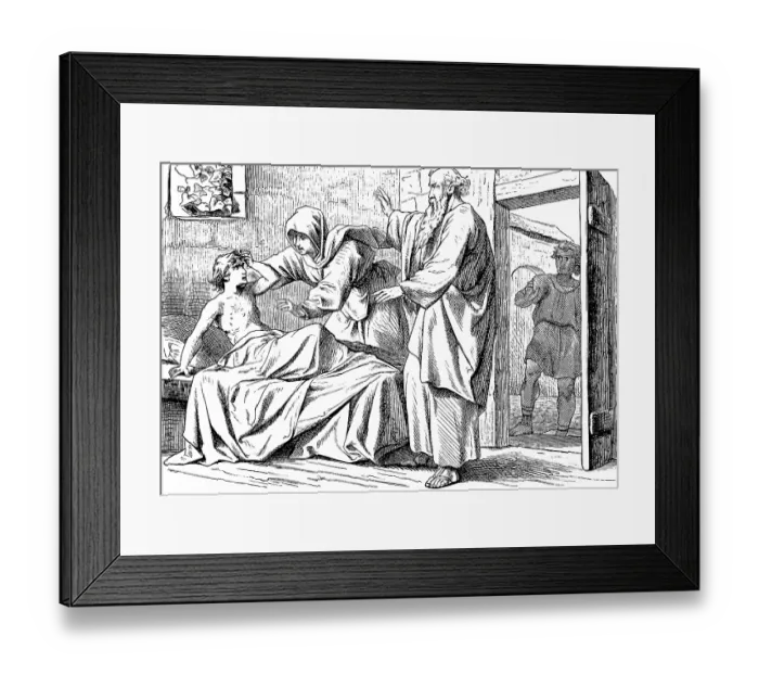 Framed Print : Elisa raises the son of the Sunamite from death Framed Print : Elisa raises the son of the Sunamite from death