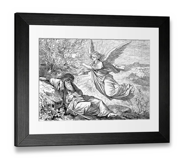 Framed Print : Elijah is wonderfully fed and strengthened