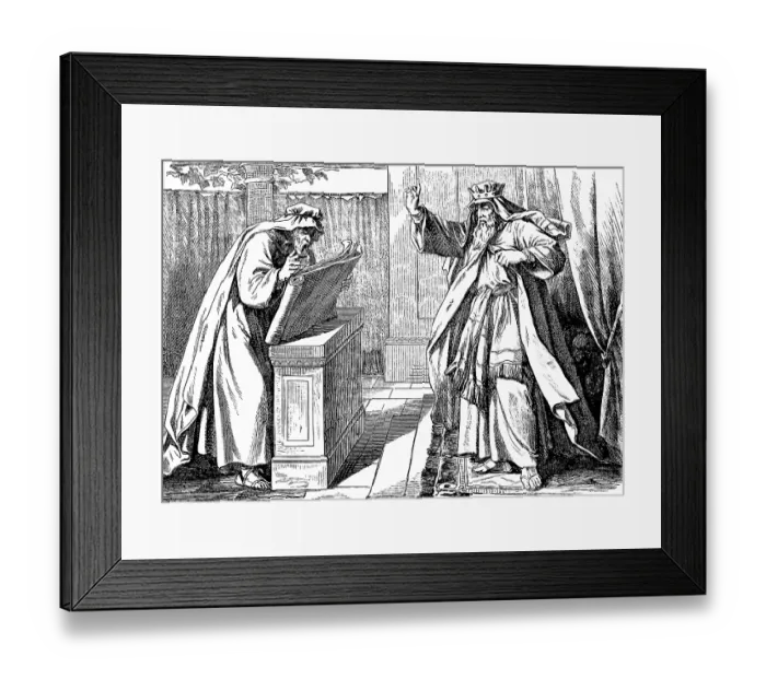 Framed Print : King Josiah hears the word of the Lord from the rediscovered law book Framed Print : King Josiah hears the word of the Lord from the rediscovered law book