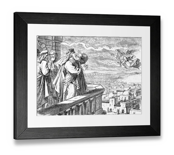Framed Print : God sent an angel to Jerusalem