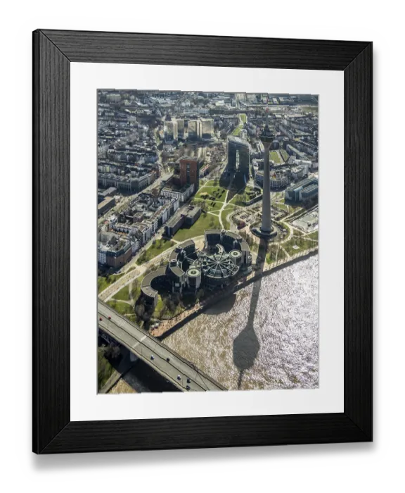 Framed Print : Aerial view, Dusseldorf state parliament Framed Print : Aerial view, Dusseldorf state parliament
