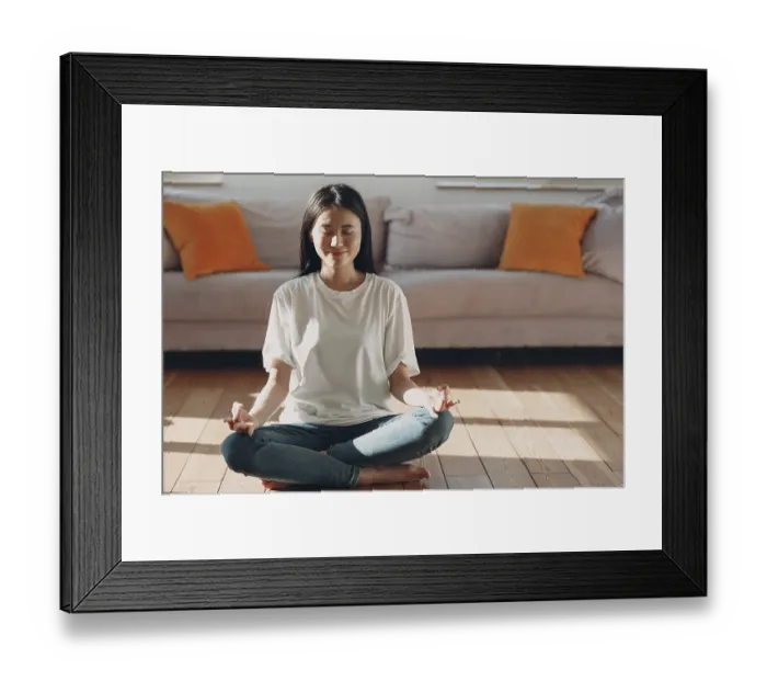 Framed Print : Asian woman doing yoga