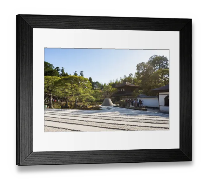 Framed Print : Rock Garden, Zen Garden with Mount Fuji Replica Framed Print : Rock Garden, Zen Garden with Mount Fuji Replica
