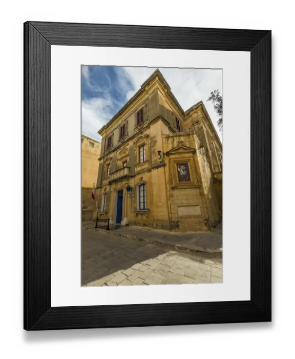 Framed Print : MDINA, MALTA - MARCH, 2018: Old chapel in medieval city of Mdina