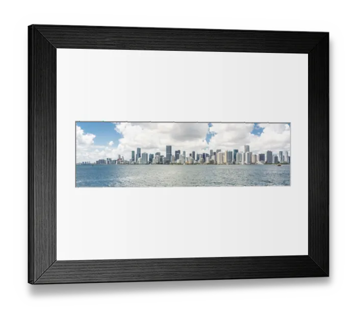 Framed Print : Miami Downtown skyline in daytime and Biscayne Bay Framed Print : Miami Downtown skyline in daytime and Biscayne Bay