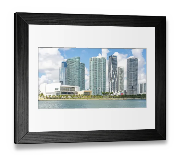 Framed Print : Miami, USA - September 11, 2019: American Airlines arena in downtown Miami