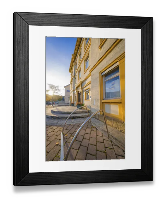 Framed Print : Historic building with entrance area Framed Print : Historic building with entrance area