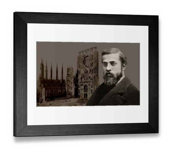 Framed Print : Portrait of Antoni Gaudi i Cornet