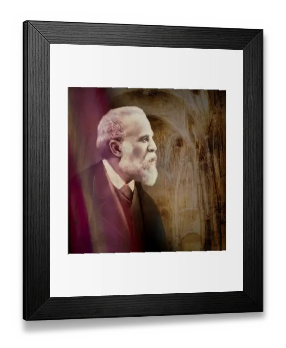 Framed Print : Architectural study of the Church of Colonia Guell