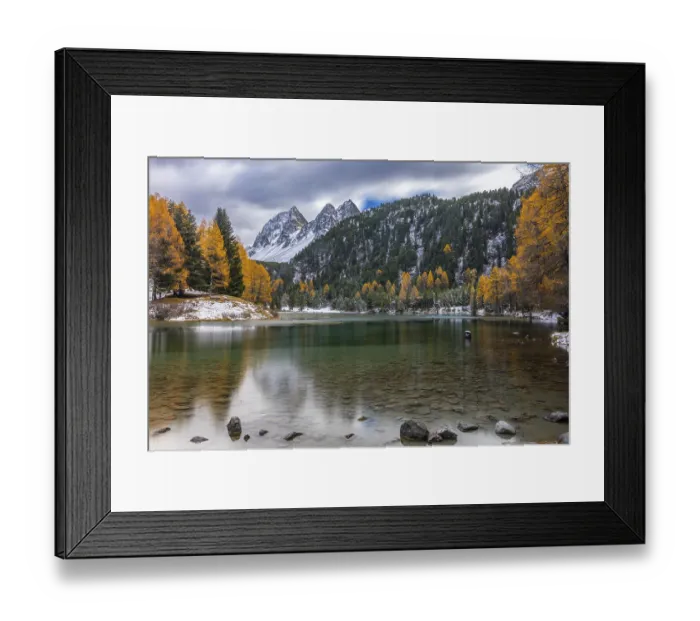 Framed Print : Lake Palpougna, mountain lake, Piz da la Plais