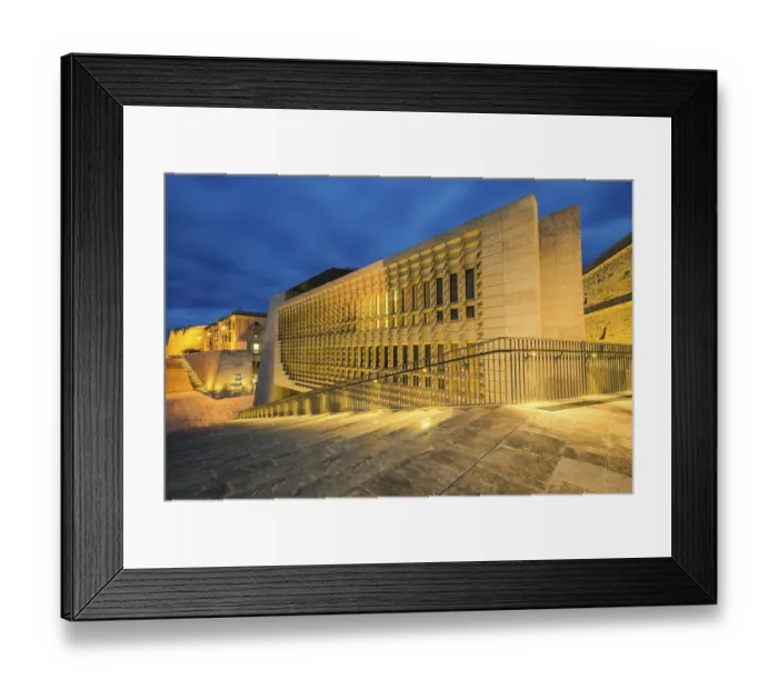Framed Print : Beautiful architecture illuminated at evening