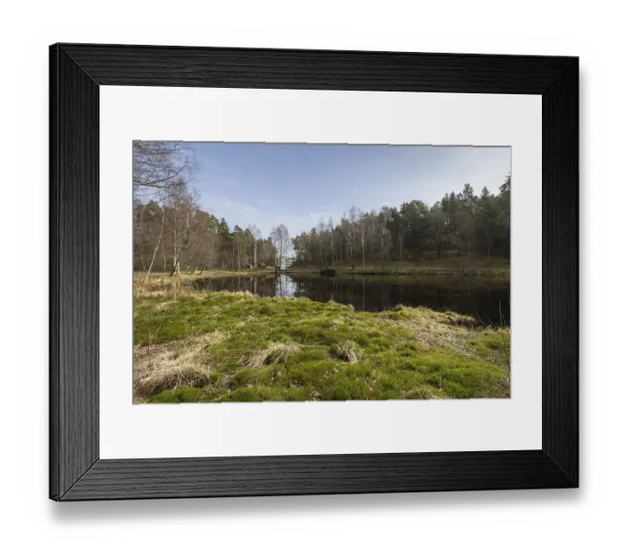 Framed Print : Svarttjern is a pond in Baneheia in Kristiansand