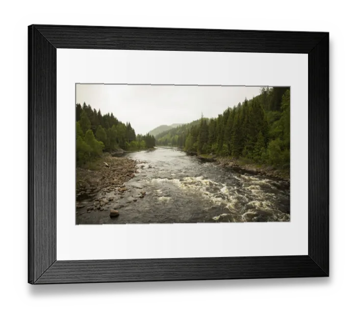 Framed Print : Tovdalselva, a river in south part of Norway