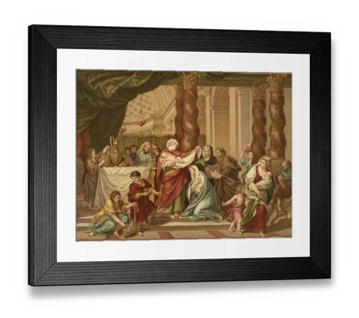 Framed Print : Biblical scene, Bible, The Blessing of Simeon