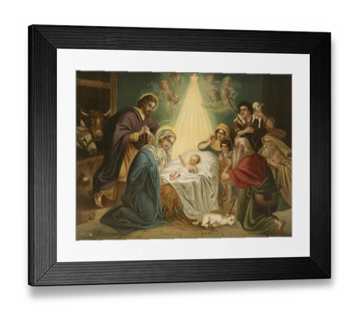 Framed Print : Biblical scene, Bible, The Birth of Christ