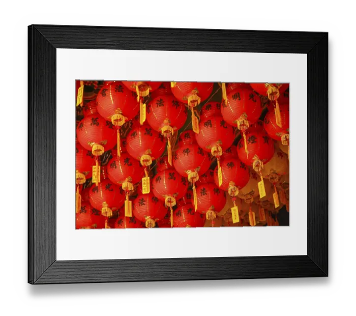 Framed Print : Red and Yellow Lanterns in Kek Lok Si temple in Penang Framed Print : Red and Yellow Lanterns in Kek Lok Si temple in Penang