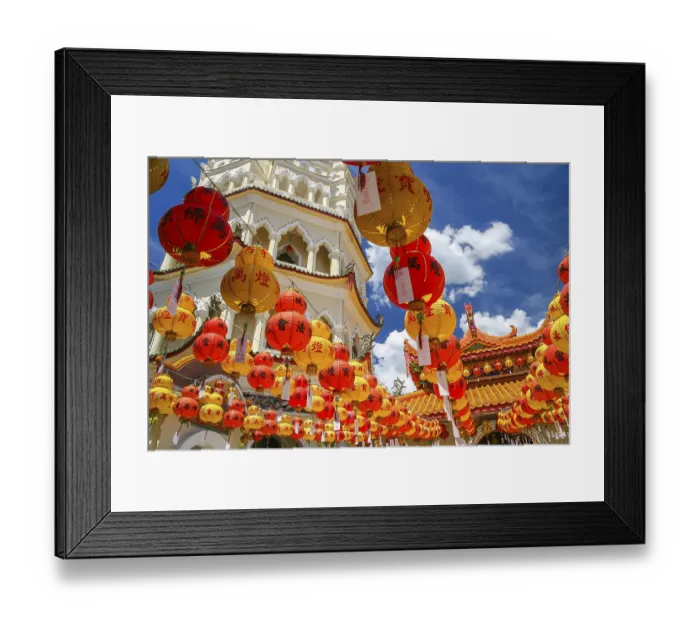 Framed Print : Kek Lok Si Temple decorated for the Chinese New Year celebrations