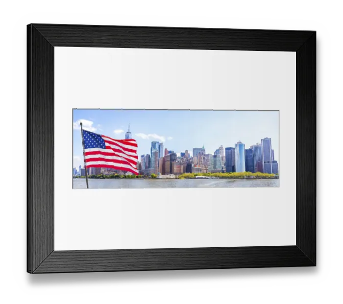 Framed Print : Skyline panorama of downtown Financial District and the Lower Manhattan Framed Print : Skyline panorama of downtown Financial District and the Lower Manhattan