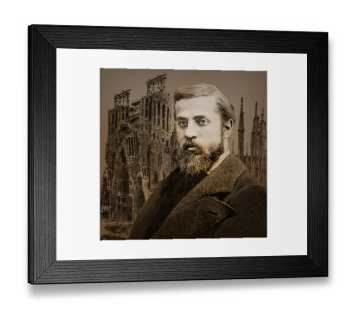 Framed Print : Portrait of Antoni Gaudi i Cornet