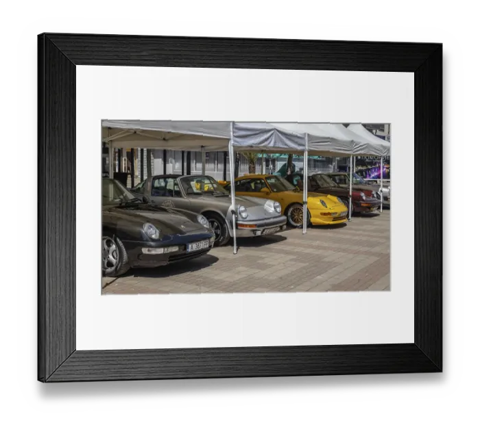 Framed Print : Retro Porsche 911 on Classic cars event in Pomorie