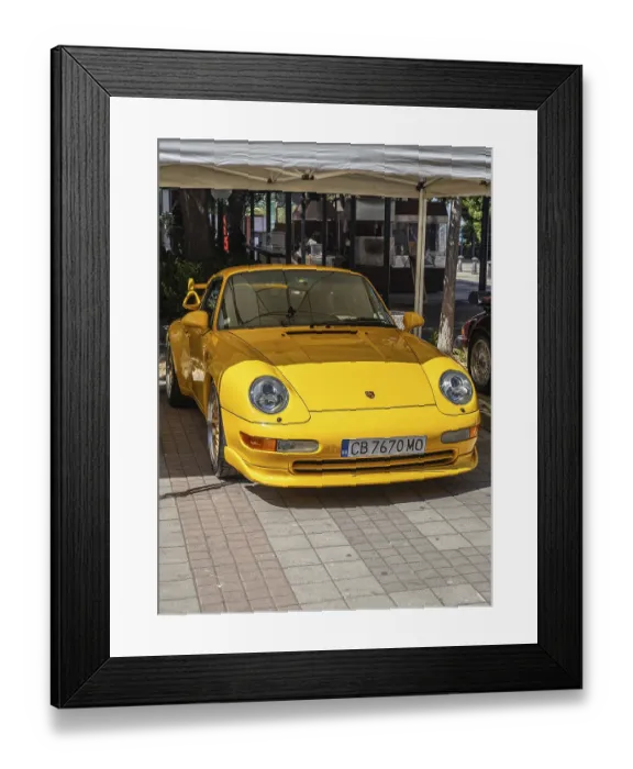 Framed Print : Retro Porsche 911 on Classic cars event in Pomorie