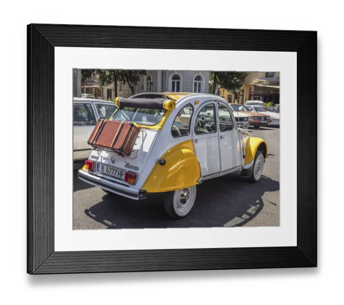 Framed Print : Citroen 2cv6 special 1971 on Classic cars event in Pomorie
