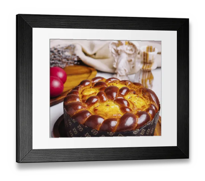 Framed Print : Food, Festive easter table setting with traditional meal