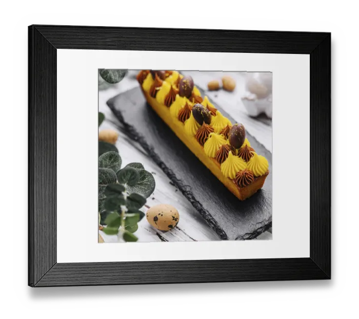 Framed Print : Food, Easter cake with chocolate and vanilla cream Framed Print : Food, Easter cake with chocolate and vanilla cream