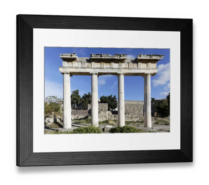 Framed Print : Four pillars of the ancient gymnasium